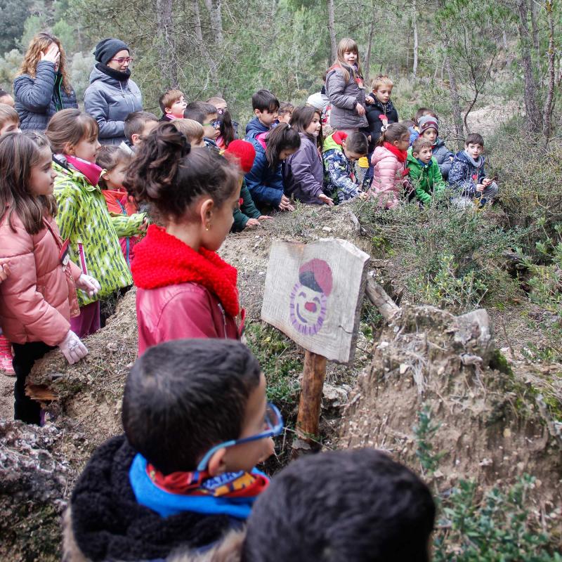 Els alumnes de l'escola Taquígraf Garriga d'Esparreguera venen a veure els primers tions