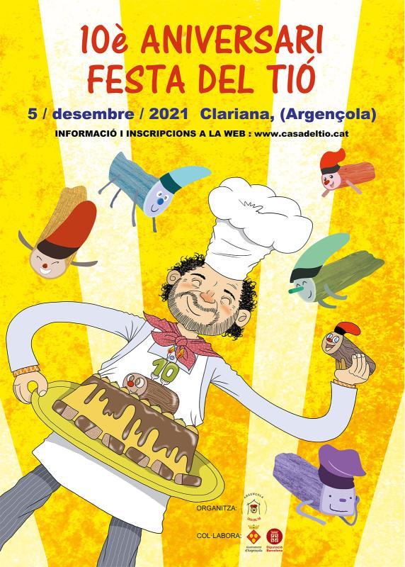 04.12.2021 cartell 10a Festa del Tió d'Argençola  Clariana -  casa del tió